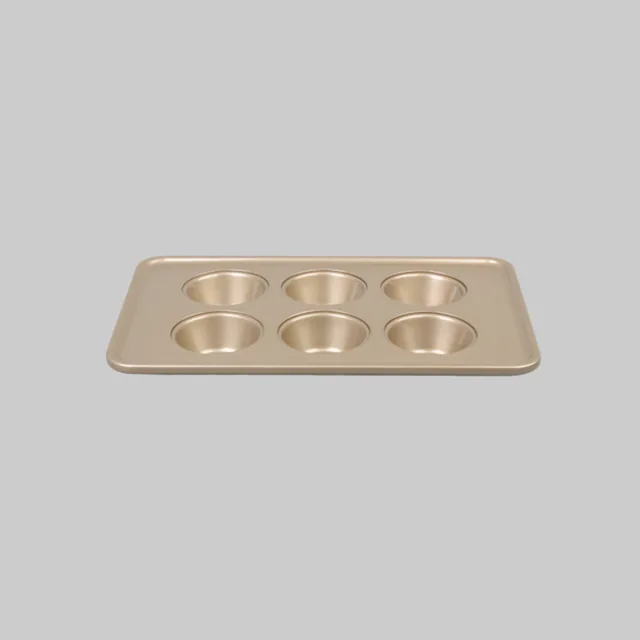 Non-stick bakeware 6 cup muffin pan