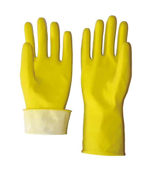 Dipped Flocklined Latex Household Gloves