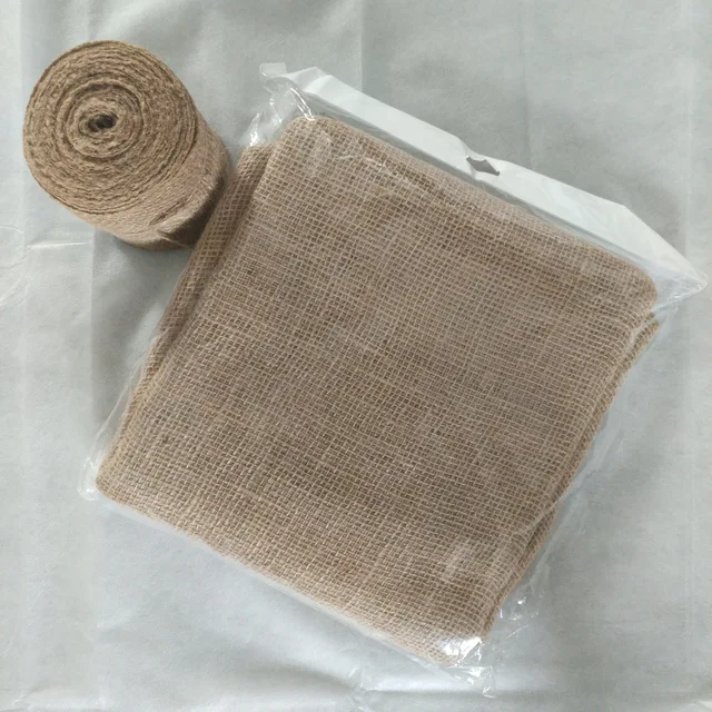Natural color 100% jute cloth burlap fabric woven hessian jute cloth