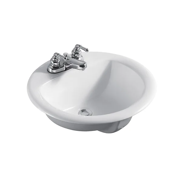 KV3024 Round Above Counter Basin, 19x19 Drop-in SInk