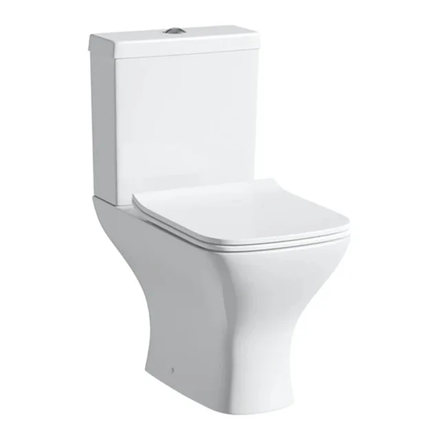 KZ6160 Two Piece Toilet, P trap, Rimless