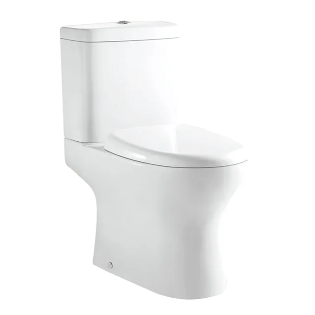 KZ6613 Two Piece Toilet, P trap, Rimless