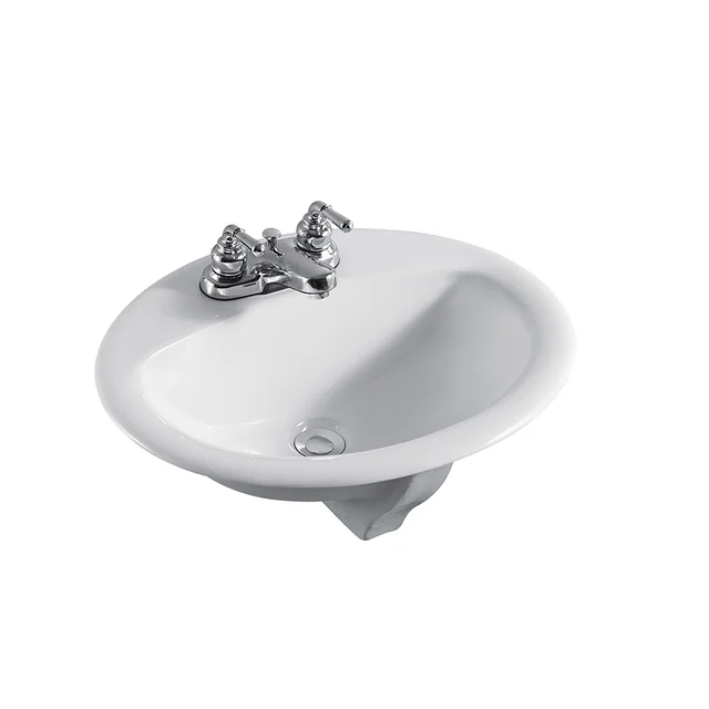 KV3014 Oval Above Counter Basin, 20x17 Drop-in SInk