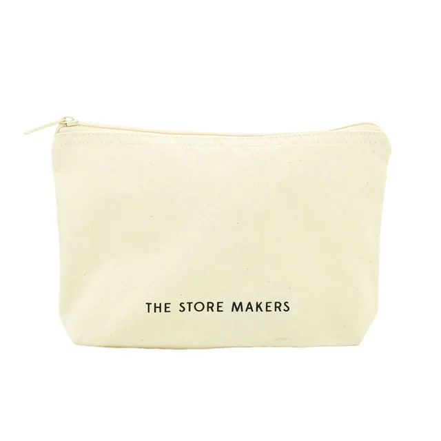 Organic cotton cosmetic pouch