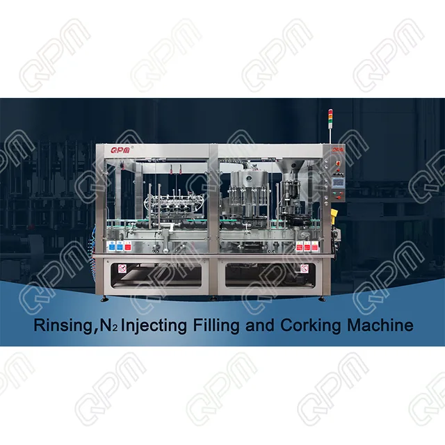 Wine rinsing,filling,corking&capping machine
