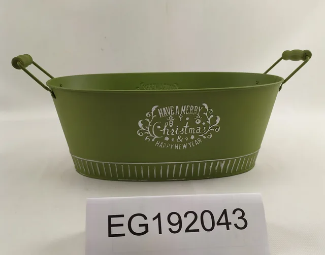 Galvanized Metal garden water bucket with handle