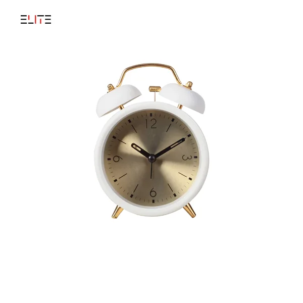 3.5” metal twin-bell alarm clock with painting case
