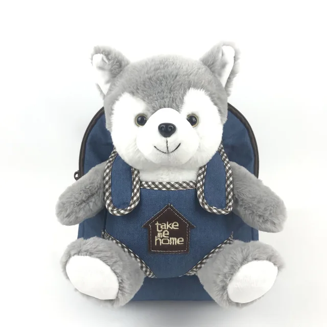 Wolf Toy Denim Backpack