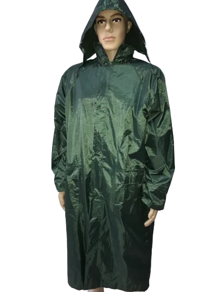 160T Polyester/PVC Raincoat Long Coat