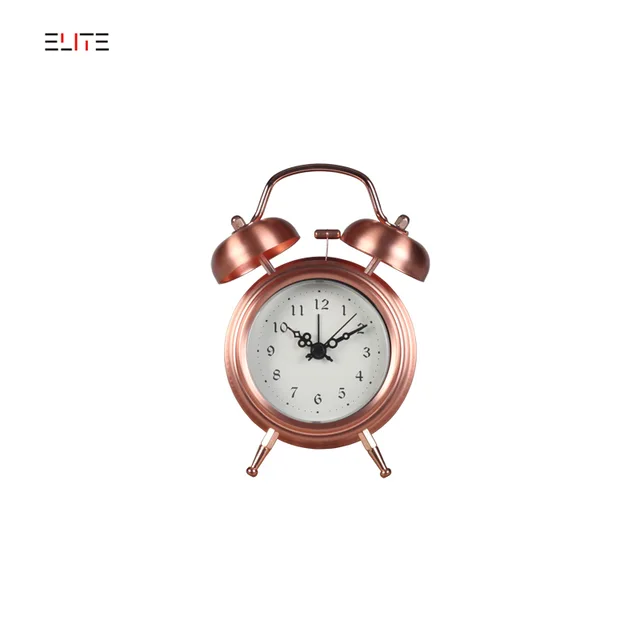 Metal quartz alarm clock