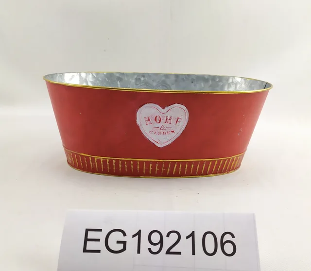 Galvanized Zinc garden flower pot