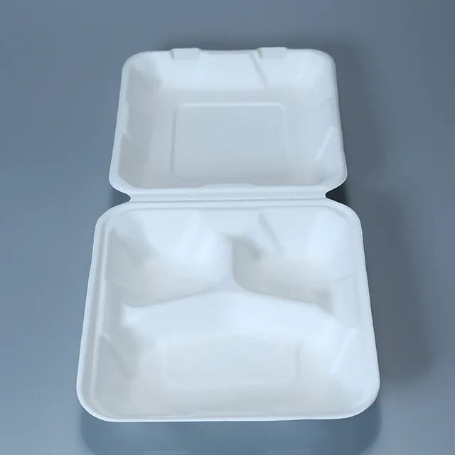8" 3 Low compartment clamshell（750ml）