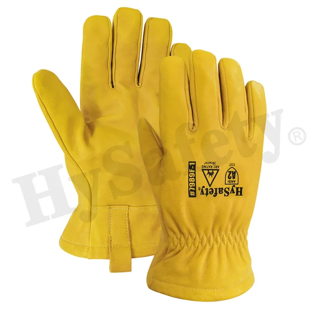 Arc flash gloves, leather glove, flame resistant, fire resistant, cut resistant glove