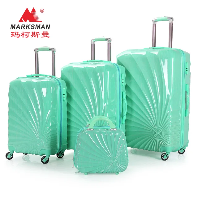 2020 newest PC waterproof trolley luggage suitcase ABS Sun flower travel bag