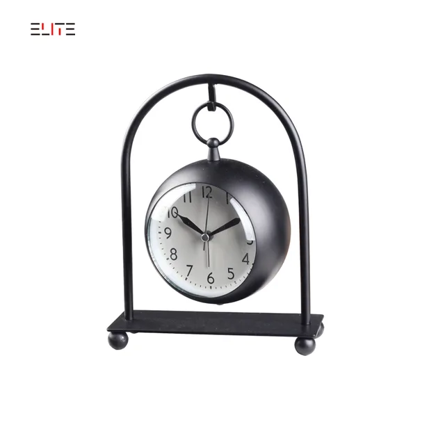 Metal quartz alarm clock