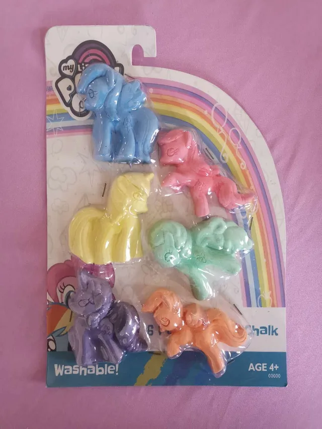 6 pcs colour Little Pony toy chalks