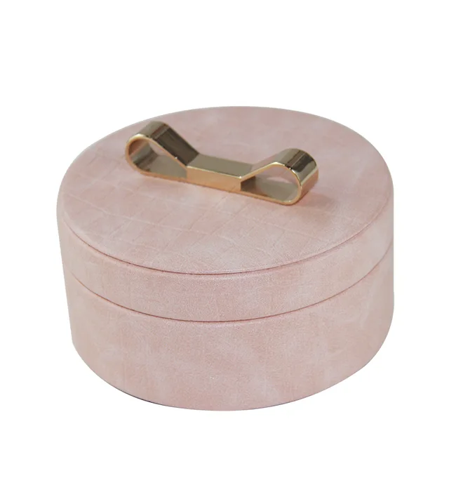 Small Jewellery Box Round Shape Portable Jewelry Box