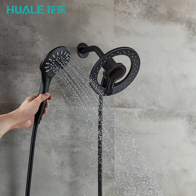 Magnetic 2in1 shower set with removable hand held shower