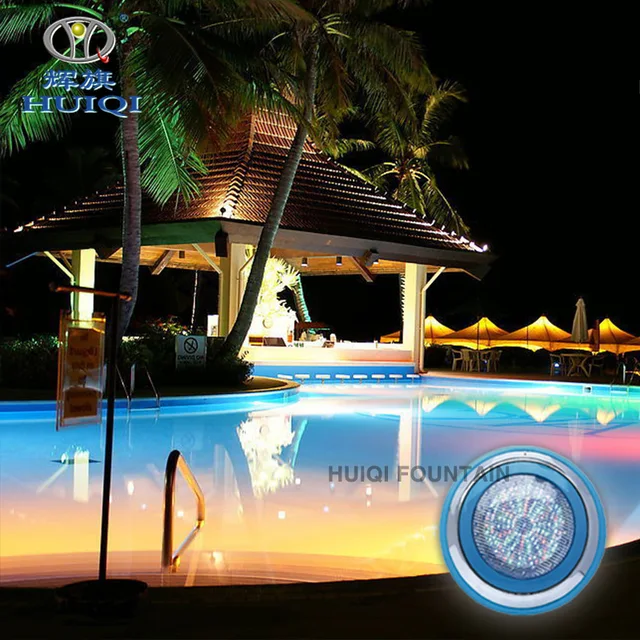 HUIQI LED waterproof swimming pool wall lamp underwater lamp underwater spotlight wall hanging lamp AC12 24V colorful color changing lamp 6W9W