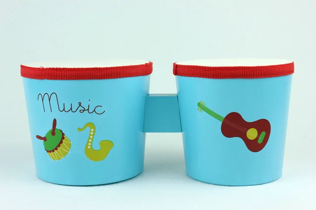 Wooden bongo drum set
