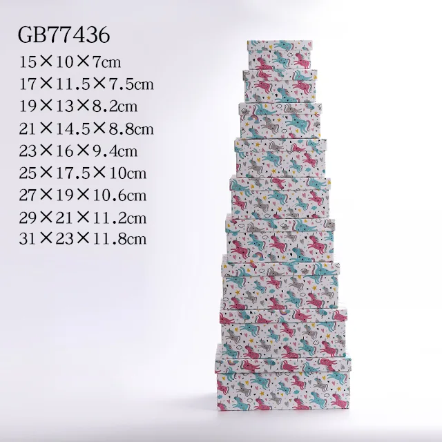 9pcs nesting rectangle boxes