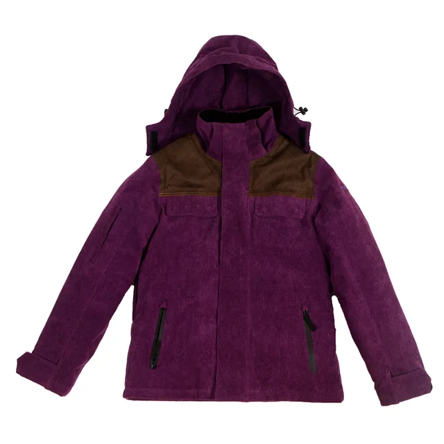 Ski jacket by corduroy fabric