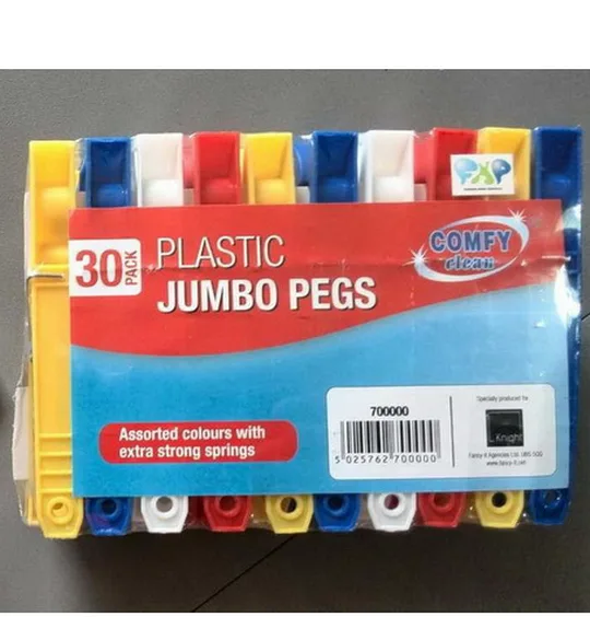 Jumbo Plastic Clothes Pegs