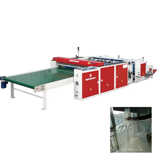 Fully automatic bottom sealing bag making machine by flying knife system