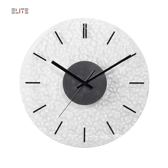 Glass quartz wall clock