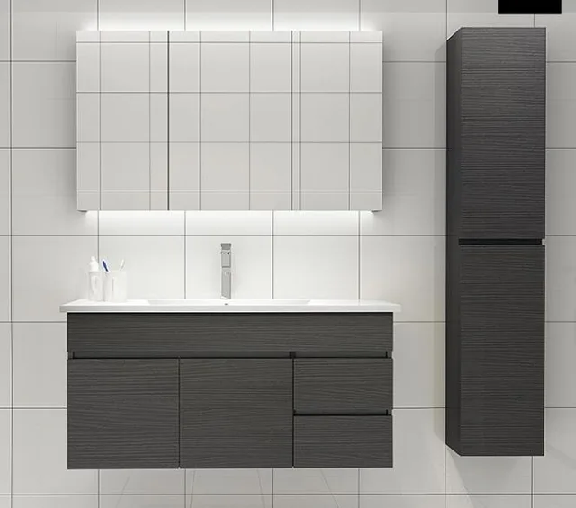Northern Europe multi-layer solid wood bathroom cabinet