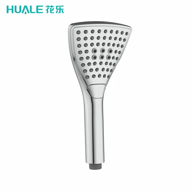 Modern Design Fan shaped push button hand shower select ABS chromed