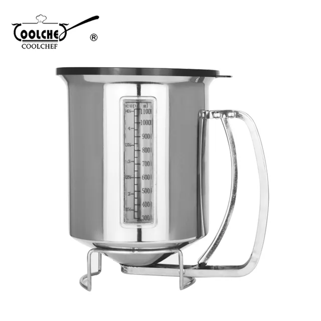 1.2L Visible Stainless Steel Pancake Batter Dispenser