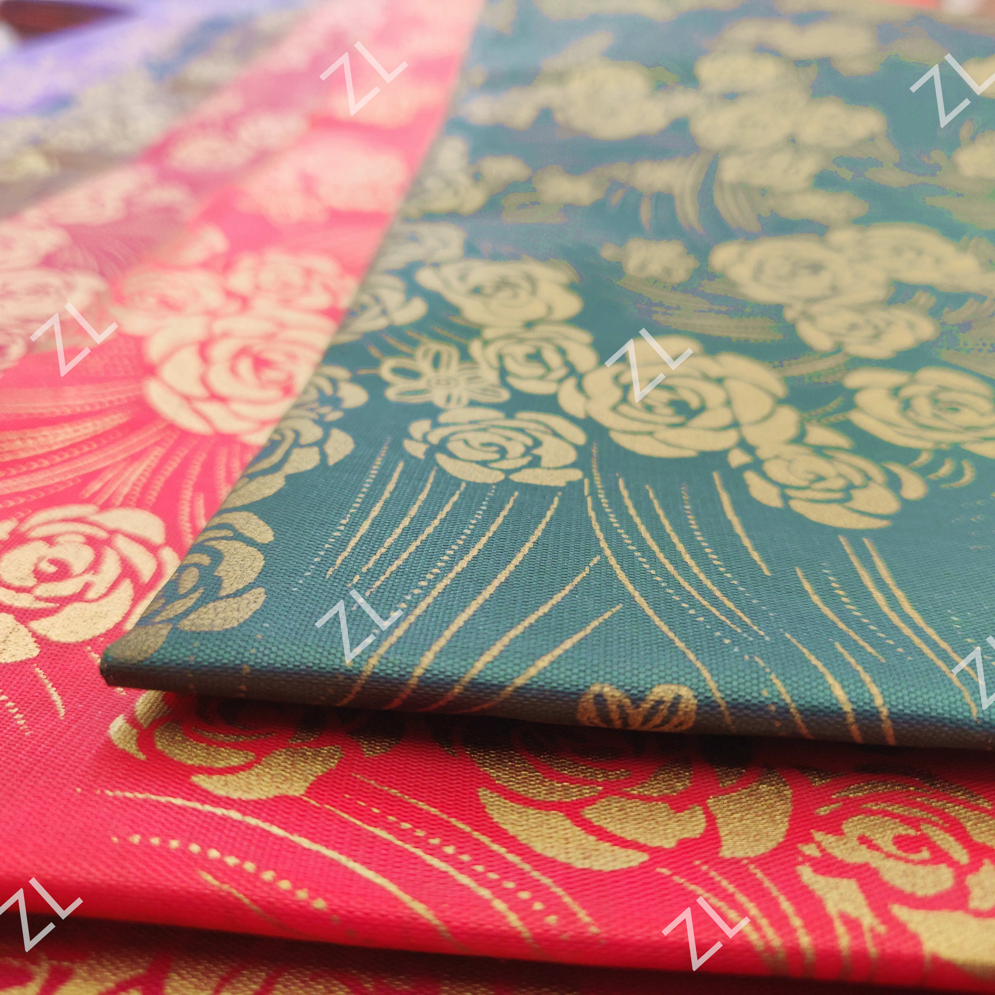 100%polyester dyed bronzing fabric