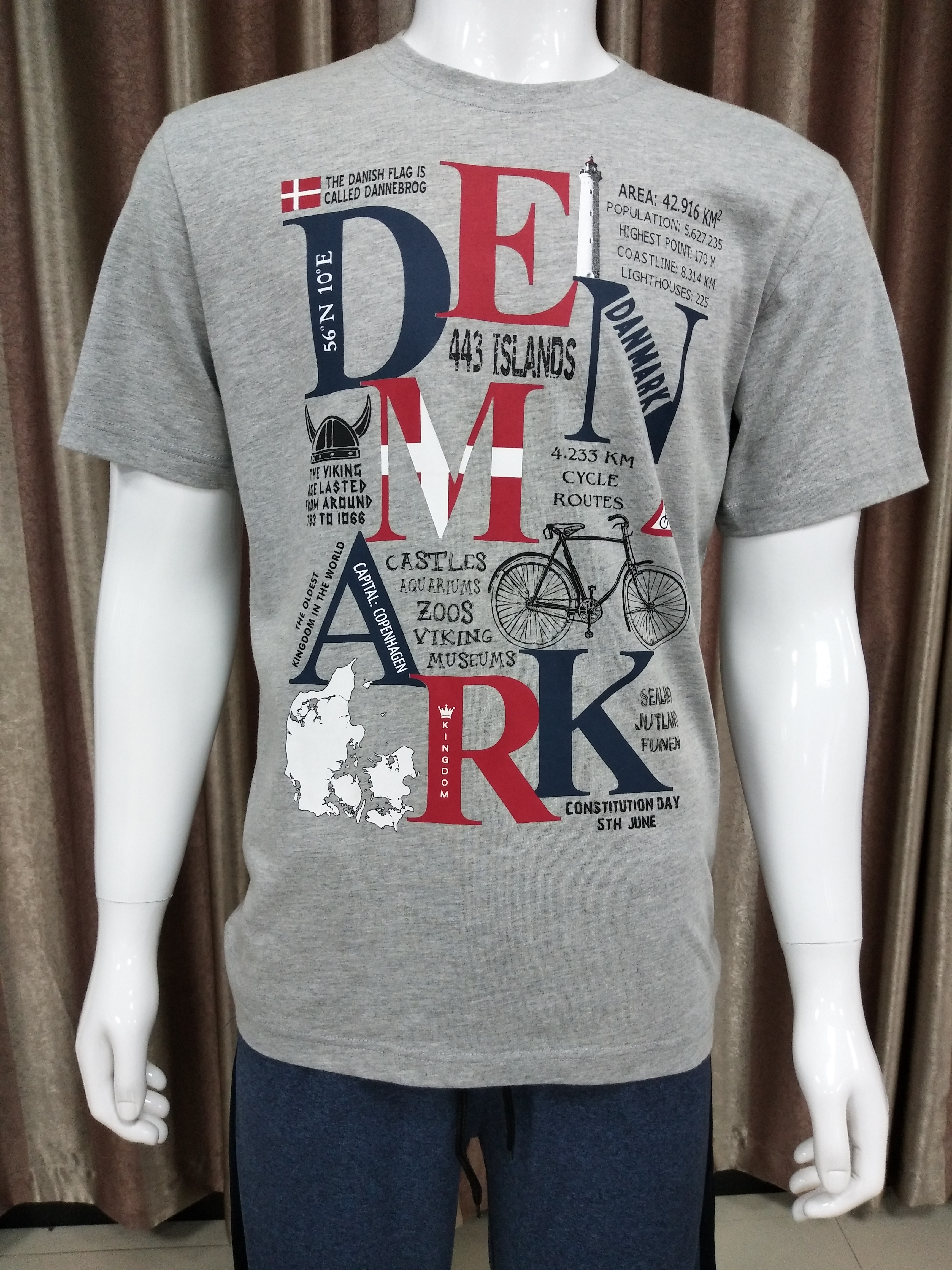CVC 60% cotton 40% polyester short sleeve adult T shirt