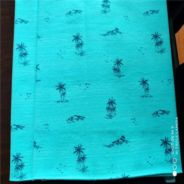 Cotton spandex print fabric C16*16+70D 120*40