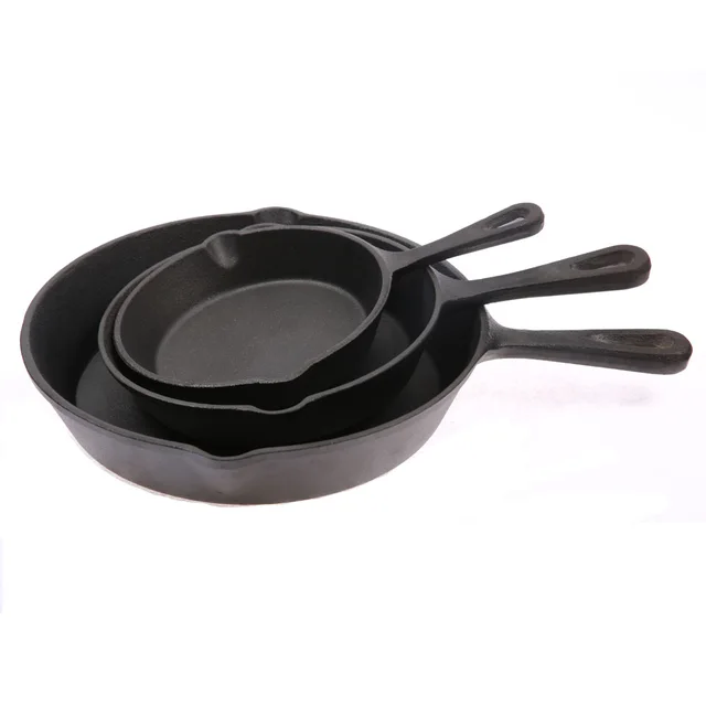 Cast iron skillet set 3PCS