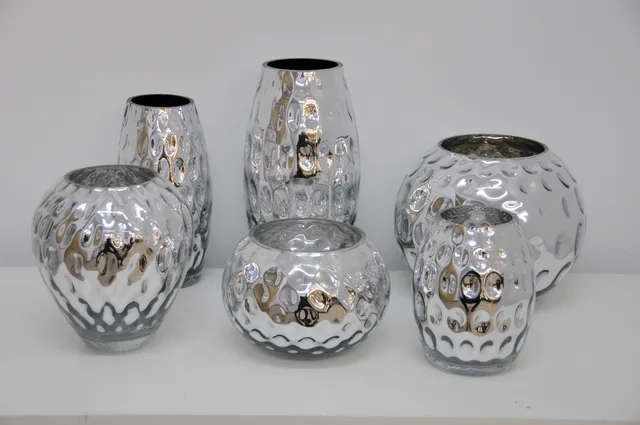 Silver Glass Vase