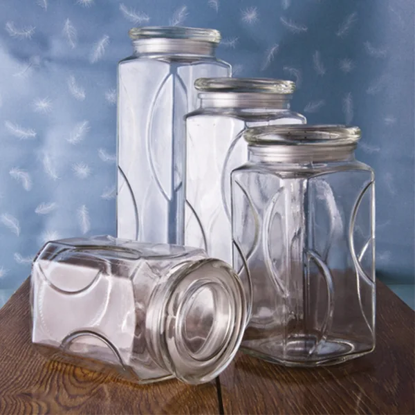 Glass storage jar