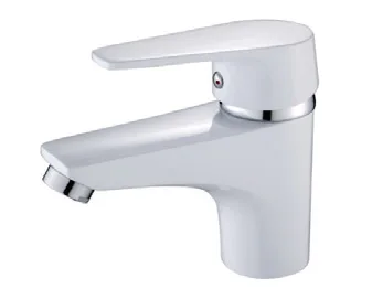 Single lever spray painting basin faucet