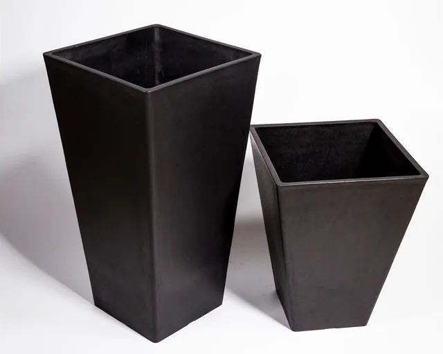 Simple Floor Plant Pot Tall Square Planter Garden Container