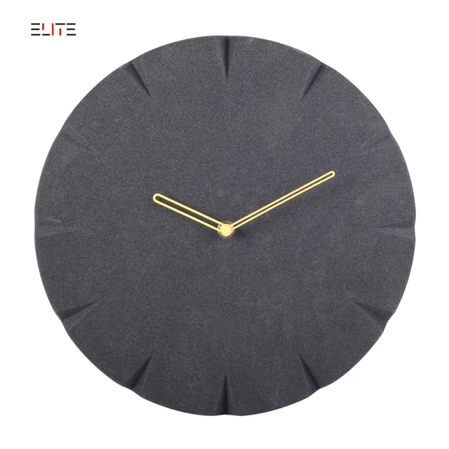 ABS quartz wall clock with flocking finishing