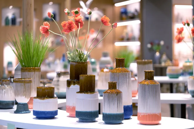Glaze garden vases