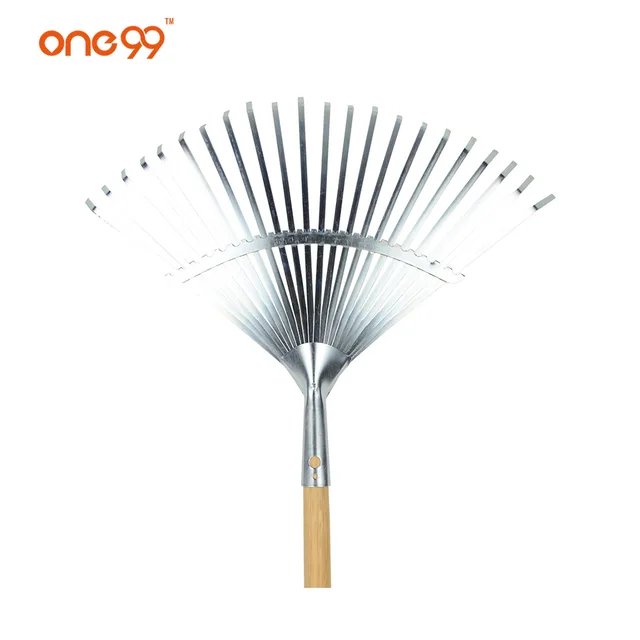 2020 new style fan lawn 22t hand galvanized lawn leaf rakes