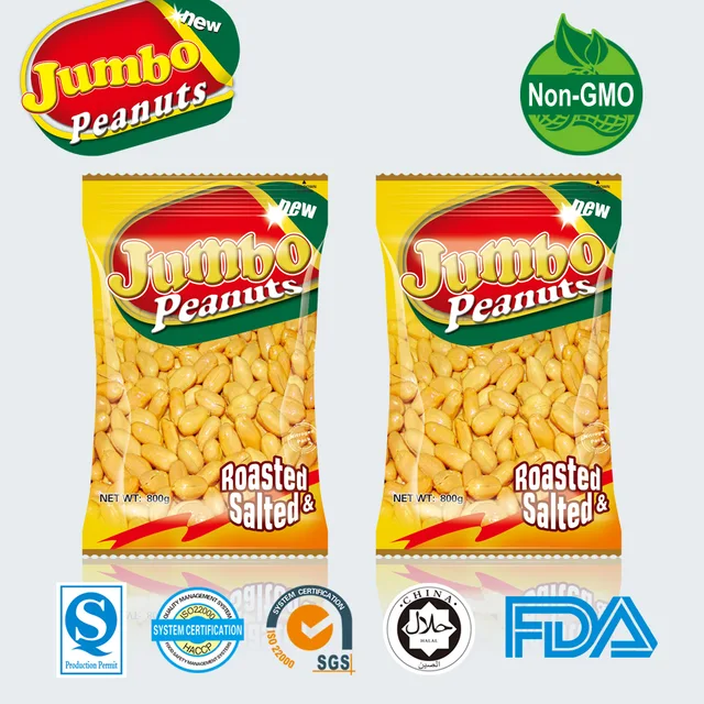 Roasted peanuts packing in big bag