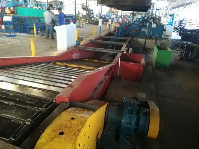 Leaf spring heat treatment line