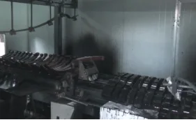 Leaf spring painting line