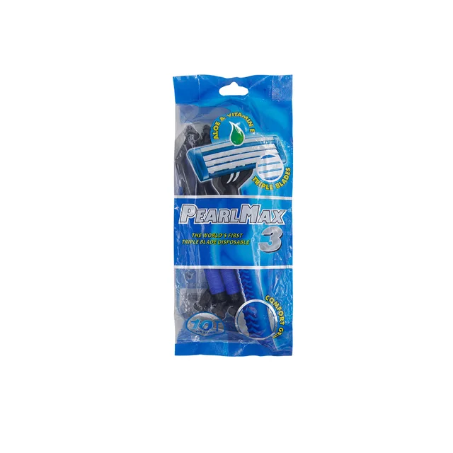 Triple blades disposable razor for man