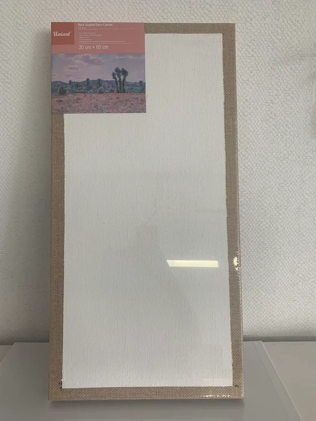 3D linen canvas -white primed