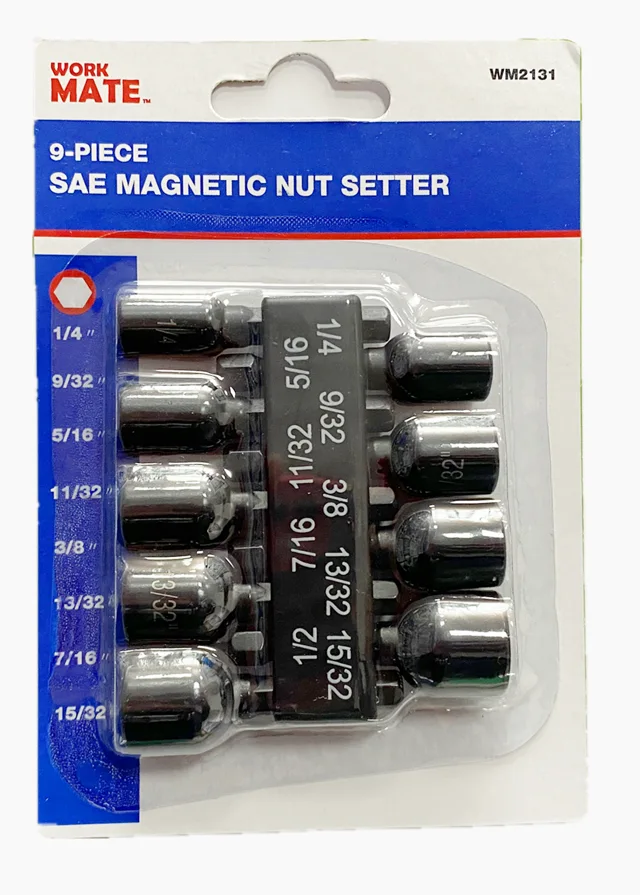 9pcs Sae Magentic Nut Setter