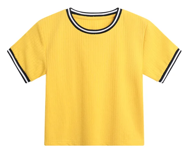 Short sleeved crop top T-shirt